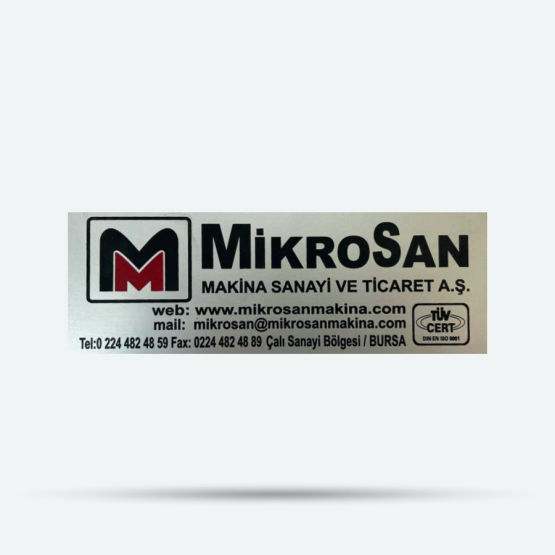 Serigrafi ve Asit İndirme Etiket Bursa Lazerlik