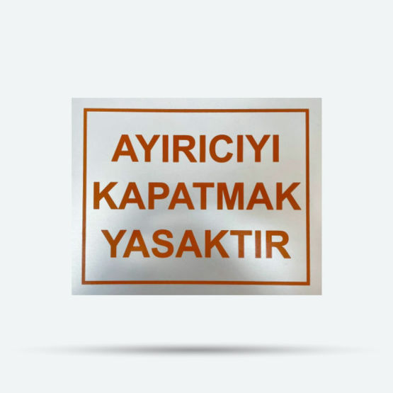 Serigrafi ve Asit İndirme Etiket Bursa Lazerlik